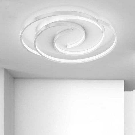 TrAdE Shop Traesio - Plafoniera Led 45w Cerchio Spirale Vortice Bianco Lampadario Soffitto Luce 6500k 70609 - (1/4)