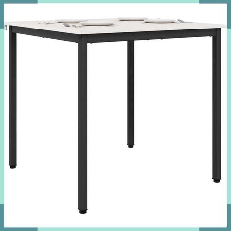 892784 Table de salle à manger / Table de repas Blanc 80 x 80 x 75 cm (1/5)
