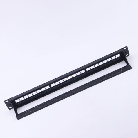 TC-KP24, 24-Port Blank Keystone 1U Patch Panel, 1U 19" Metal Rackmount Housing, Recommandé avec TC-K25C6 & TC-K50C6 Cat6 Keystone Jacks (vendus séparément) (1/3)