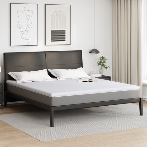 Matratzenpads Weiß 200 x 200 cm 100% Polyester Jacquardstoff vidaXL (1/5)