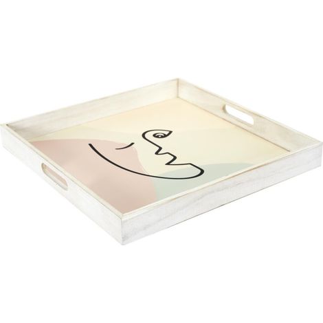 Plateau de Service en Bois "Arty" 40cm Beige (1/5)