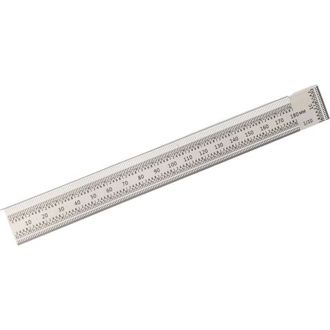 Règle en T de précision extrême en acier inoxydable, outil de traçage pour le travail du bois (180 mm) (1/5)