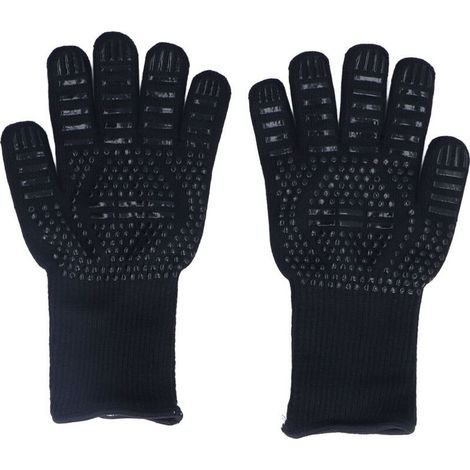 Gants résistants à la chaleur 500°C, 31 cm, pour barbecue, four et soudure, protection thermique haute température pour usage intensif (1/5)