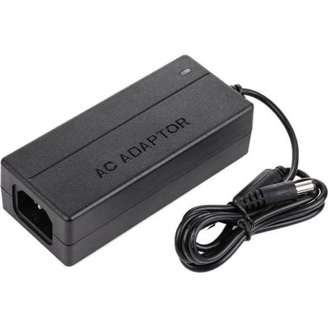 Adaptateur secteur AC 100-240V vers DC 48V 2A 96W, prise US, connecteur 5,5x2,5/2,1mm pour switch PoE, chargeur mural (1/4)