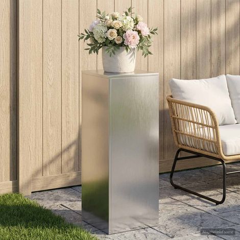 vidaXL Plant Stand Silver 30 x 30 x 80 cm Steel (1/5)