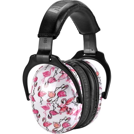 Casque anti-bruit enfant réglable, protection auditive pour concerts et école, motif flamant rose (1/5)