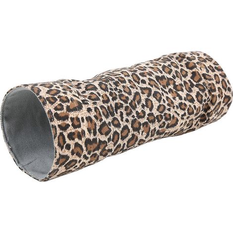 Tunnel de jeu pour hamster et petits animaux, motif léopard, tube 2 voies avec tuyaux flexibles, accessoire ludique pour rongeurs (1/5)