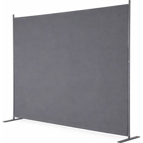 CAIziSéparateur de pièce, grand, en une seule pièce, cloison paravent, 180 x 180 cm, brise-vue d'intérieur autoportant pour bureau, chambre, salon, salle à manger, bureau d'étude - gris