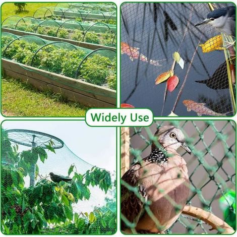 2 M x 10 M Anti-Oiseau Protection Net,Filet de Protection Oiseaux Anti-Feuilles Anti-Oiseaux Clôture pour Animaux et Plantes Jardin (1/4)