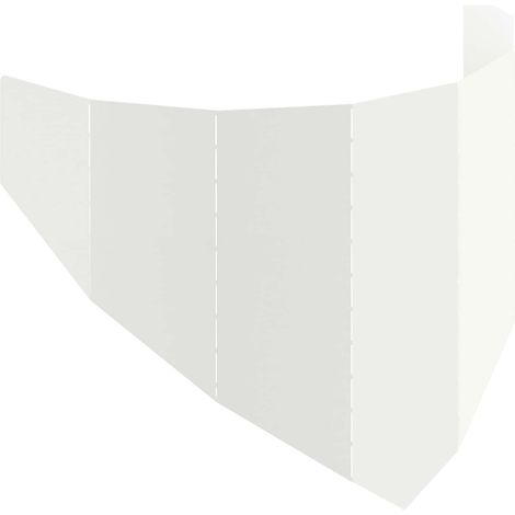 Bordura per Prato 100 x 45 cm Acciaio Bianco vidaXL (1/5)