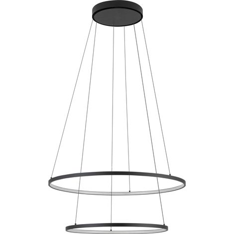 Suspension noire double anneau LED 4000K Nowodvorski (1/4)