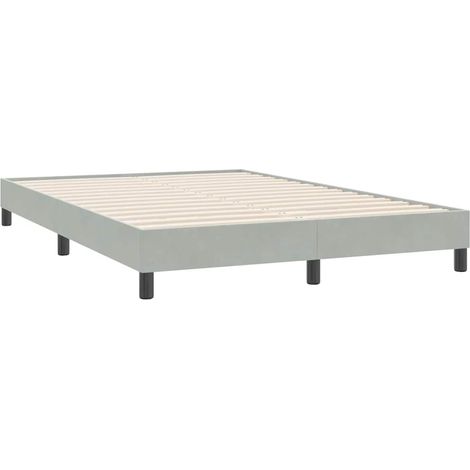 Maison Exclusive - Cadre de lit sans matelas gris clair 160x220 cm velours