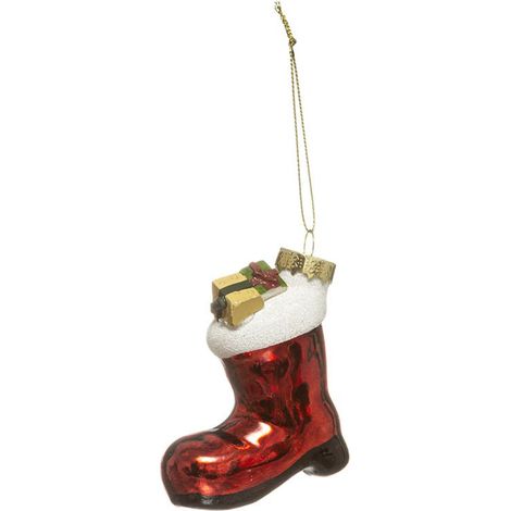 Paris Prix - Sujet De Noël Botte soir 7cm Rouge