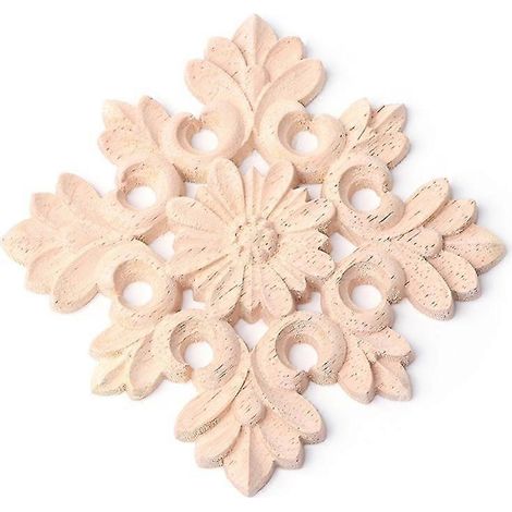 Cadre d'applique d'angle en bois sculpté exquis, meuble non peint, décoration intérieure (1/5)
