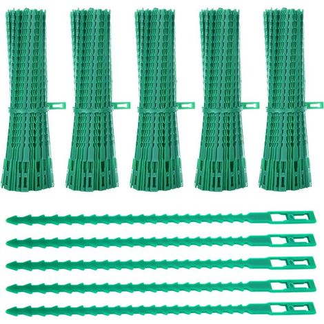 Lot de 500 Attaches de Plantes, 17CM Attaches de Jardin Réglable Liens de Serrage en Plastique pour Jardin Flexible, Attache Tomates de Câble de Jardin pour Aider à Soutenir Les Plantes (1/5)
