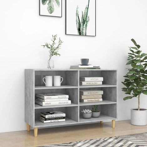 Buffet, Meuble de Rangement, Armoire de Cuisine Gris béton 103,5x35x70 cm Aggloméré RDS8755 (1/5)