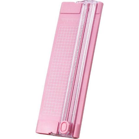 1 Coupe-papier A4, tailleuse en plastique portable - Lame de coupe manuelle à glissement pour bureau, pour photos et créations manuelles (1/3)