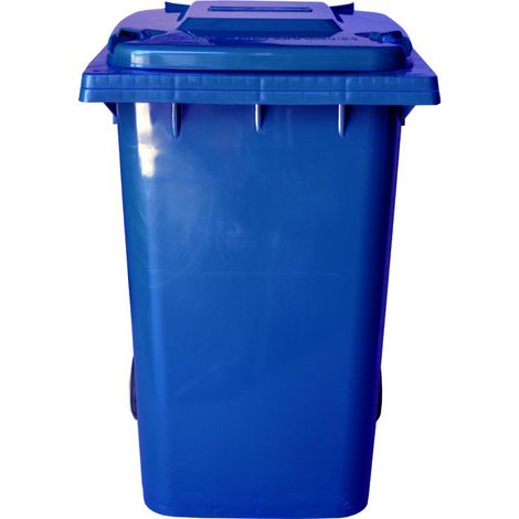 Contenedor de basura 360lts HDPE Azul con ruedas