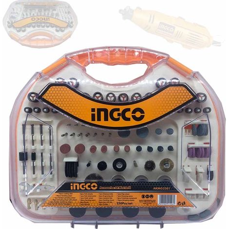 ACCESSORI 250PZ per SMERIGLIATRICE MINI TRAPANO TIPO DREMEL (1/4)