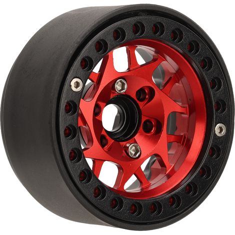 Universelle 1,9-Zoll-Felgen aus Aluminiumlegierung für RC-Crawler, Beadlock-Felgen für SCX10 und SCX10 II, rot (1/5)