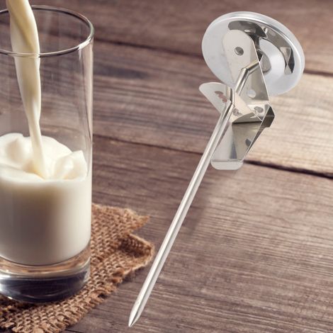 Milchthermometer aus Edelstahl -10110°C, Barista-Zubehör für Milchschaum, leicht zu reinigen, Kaffee. (1/5)