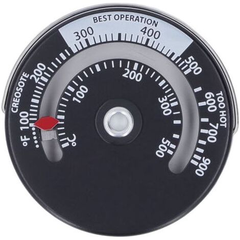 Thermomètre magnétique pour poêle 0‑500℃, cadran en alliage d'aluminium, haute précision, pour cheminée (1/5)