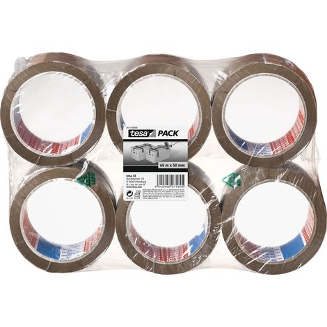 Tesa 58175-00000-00 6 x Nastro da Imballo Standard, Avana (1/5)