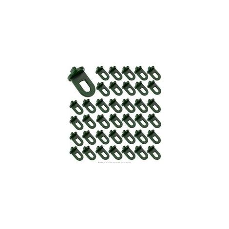 Lot de 100 clips de fixation en plastique pour serre - Crochets pour accrocher des serres à la fixation de fils dans une serre, des matériaux isolants et des filets (1/5)