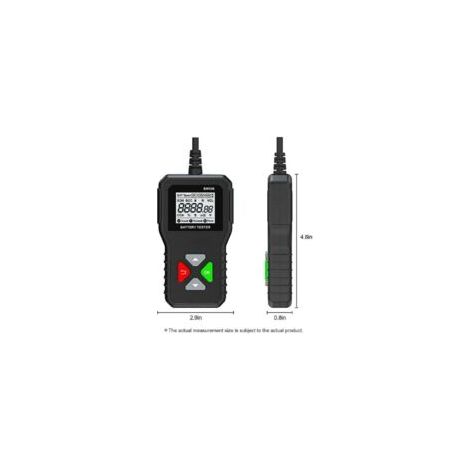 Comprobador de baterías de 6V, 12V y 24V. Analizador digital de baterías para alternadores de automóviles (100–2000 CCA, 2Ah–220Ah) para coches y camiones. - Crezuo