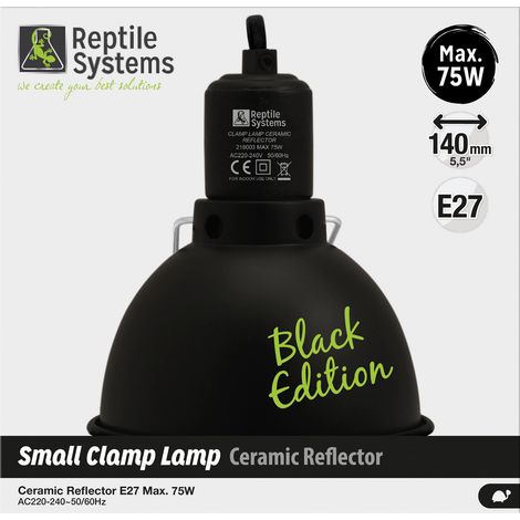 Reptile Systems Klemmleuchte mit Reflektor, Black Edition - S (Ø 140mm) (1/5)