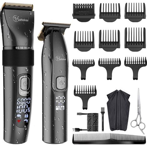 Hattek ProFi Tondeuse Set Soins Barbe T - Tête Blade Précision Ipx7 Imperméable (1/5)