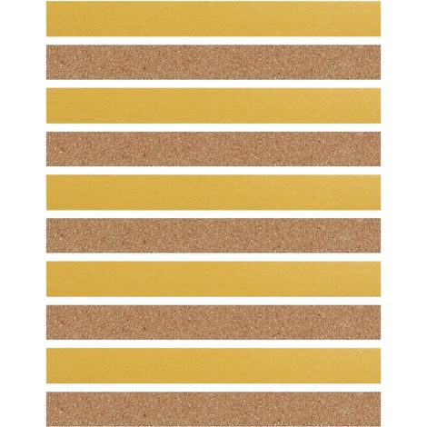 [NUNCA UTILIZADO]10 tiras de corcho autoadhesivas pequeñas para pared (200 x 20 x 2 mm), ideales para aulas, oficinas y hogares. (1/5)
