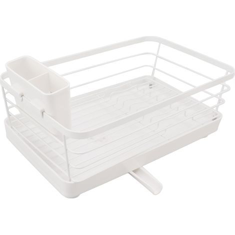 Égouttoir à vaisselle moderne grande capacité, antirouille et peu encombrant, avec bac d'égouttage pour plan de travail de cuisine 39,5 x 23,5 x 14,5 cm / 15,6 x 9,3 x 5,7 pouces (1/5)