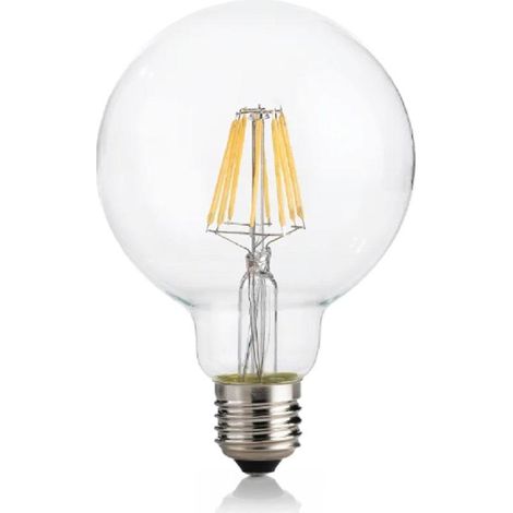 10 Lampadine Led Globo D95 E27 8 Watt 3000 K 860 Lm Cri 90 Trasparente