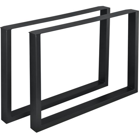 Esstischgestell Makers 2er-Set 100x72 cm Stahl Schwarz [en.casa]