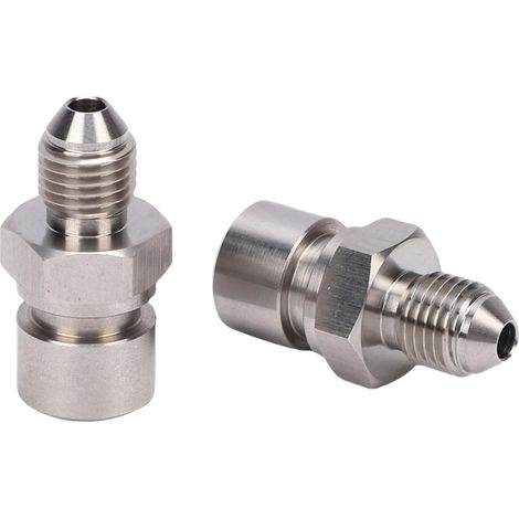 Lot de 2 Adaptateurs de Conduite de Frein 4AN Mâle vers 3/8-24 inversé Femelle évasé, Adaptateur d'étanchéité étanche, Adaptateur Extérieur rainuré avec Conception Sécurisée, Idéal pour les (1/4)