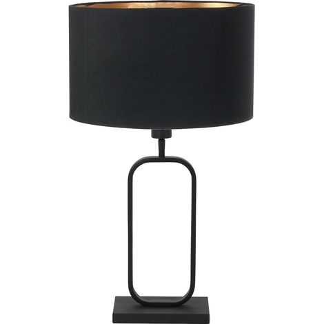 Steinhauer - tischlampe - Stang - schwarz - leinen metall -