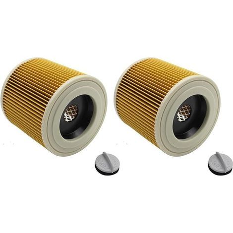 KENSHIRE Pack de 2 filtros de cartucho compatibles con Karcher serie A WD WD2 WD3P A2004 WD2200 SE4001 para aspiradoras de líquidos y sólidos 64145520 (1/4)