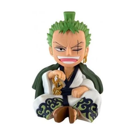 Salvadanaio statuina Plastoy One Piece Zorojuro 15 cm plastica colorazione unica