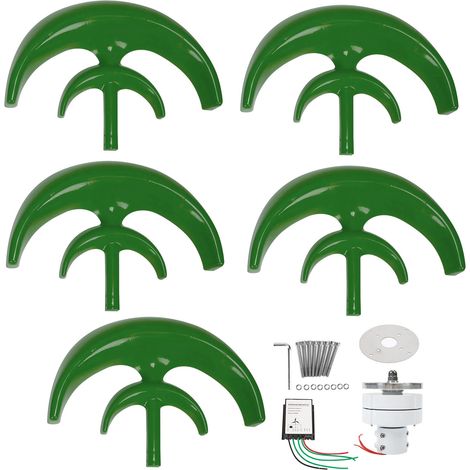 Éolienne 5 pales moteur externe rotor AC 1200W 12V générateur pièces assemblage production électricité (1/5)