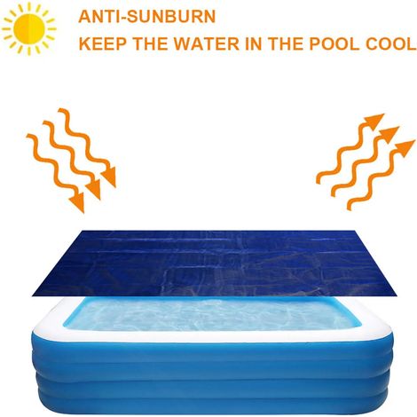 Couverture de piscine rectangulaire M pour laviron dans le jardin et (1/5)