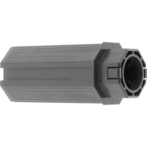 Embout de tube de volet roulant octogonal en PVC noir Fenêtre Sortie Baie vitrée Store, pour tube octogonal de 50 mm sortie pour roulement Ø 28 mm (1/2)