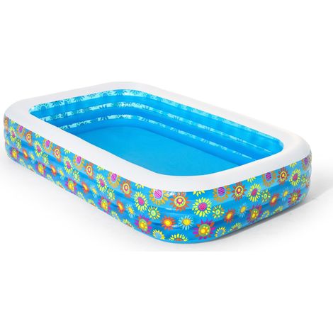 Piscina gonfiabile Family rettangolare decoro fiori BestWay 54121