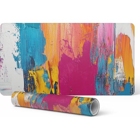 Alfombrilla de escritorio antideslizante con estampado Abstract Chaos de 120x60 cm.