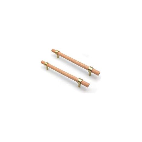 poignée de meuble en Bois, 6 pièce Poignée en bois-poignées de placard en bois poignée de meuble cuisine en bois Entraxe 160mm (1/5)