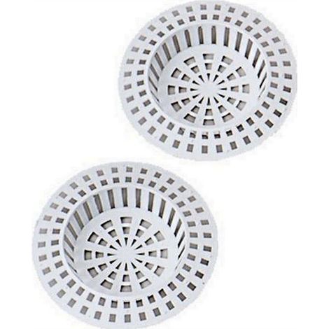 3 GRILLES FILTRANTES POUR ÉVIER UNIVERSEL PVC BLANC DIAMÈTRE 7 CM (1/3)