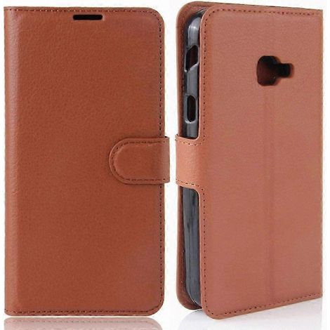 Étui Housse en Cuir Synthétique Texturé pour Galaxy Xcover 4s et Xcover 4, Coque de Protection avec Motif Grainé, Compatible G390F, Noir (1/5)