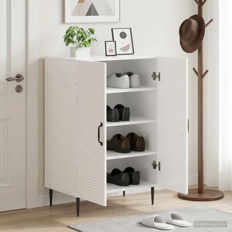 vidaXL Shoe Cabinet HAARLEM 59.5 x 39.5 x 89.5 cm Engineered Wood (1/5)