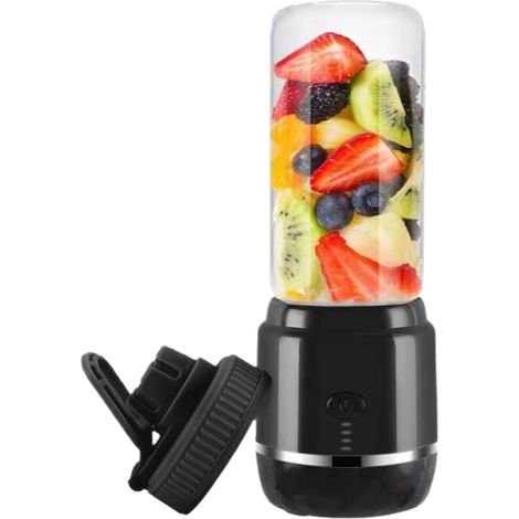 Extracteur De Fruits - 400 Ml - 6 Lames - Rotation 360 Degres - Rechargeable Usb - Pour Jus Et Smoothies - 1 Unite (1/3)