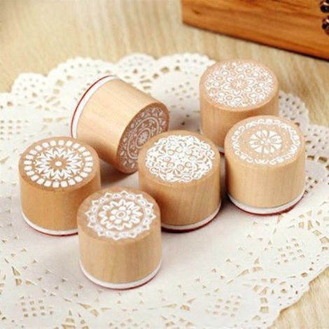 tampon rétro en bois et caoutchouc à faire soi-même, tampon lettres fait main pour scrapbooking, cartes, décoration, mots en dentelle, vœux de bénédiction (1/2)